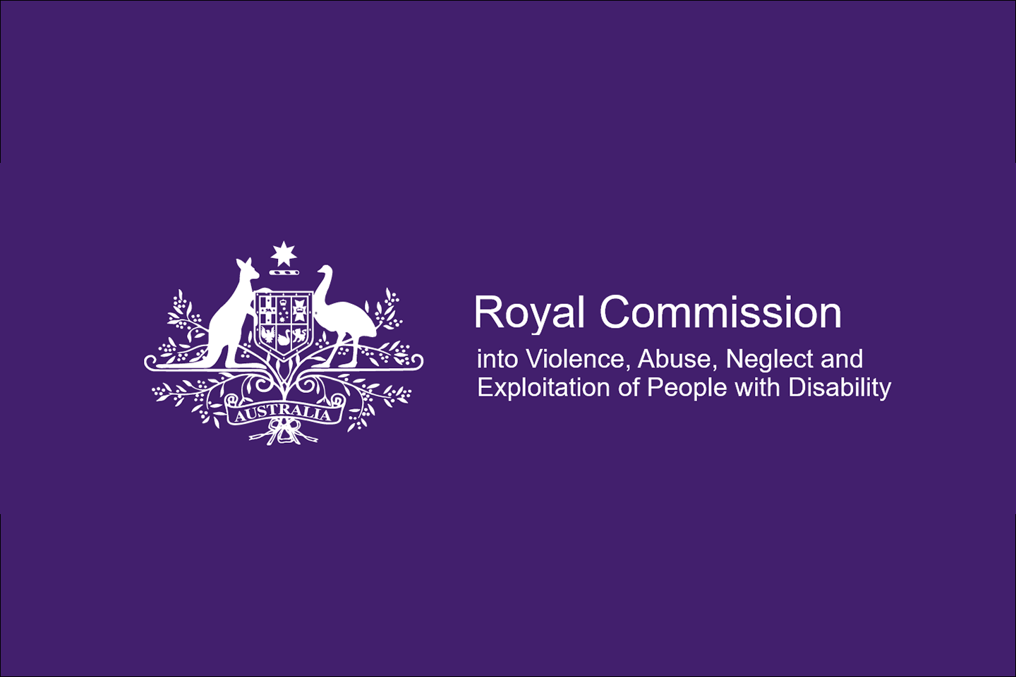 Graphic with the Disability Royal Commission logo