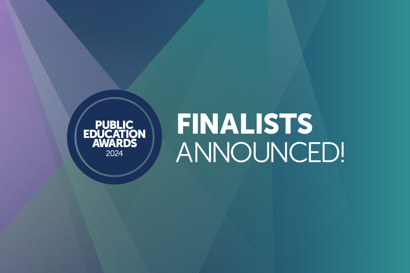 Public Education Awards finalists announced 2024 graphic